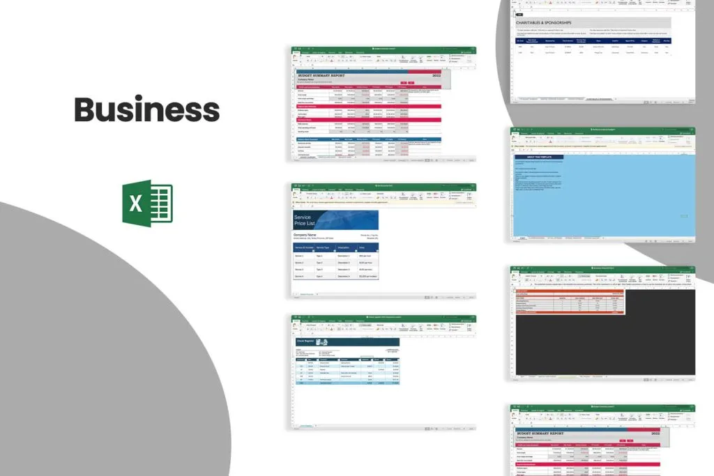 Business templates template collection preview